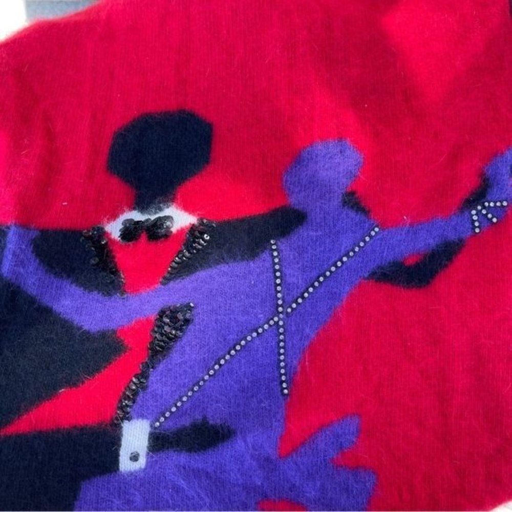 Semplice Sweater Tango Dancing Sequins Angora Lam… - image 6
